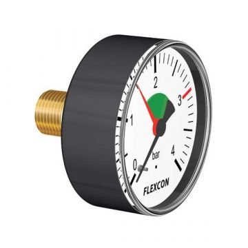Flamco manometer drukmeter 1/2 axiaal 0-4 bar