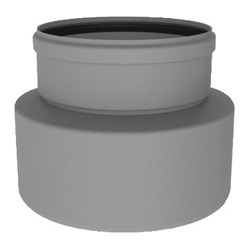 Burgerhout Pp Rookgas Verklein. Verslst 130-100 Mm