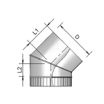 Burgerhout Bocht Dunw Alu 250 45° Met Felsnaad