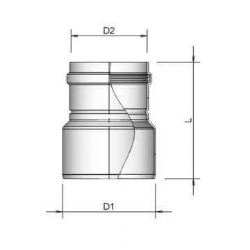 Burgerhout Alufix Verloop Verkleinend 130-110