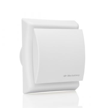 Vooraanzicht van de Itho Daalderop BTV N201T badkamerventilator met timer