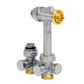 Jaga Straightflow ventiel - hoh=50mm 180° euroconus