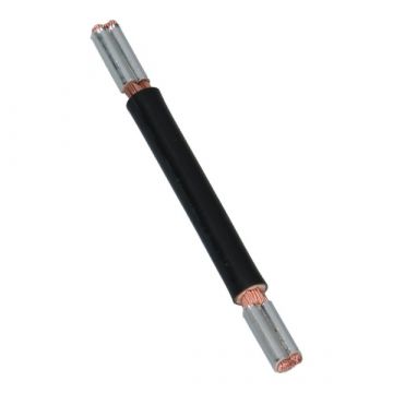 Montagedraad met vertind huls - zwart 6mm² 260mm halogeenvrij 90°C