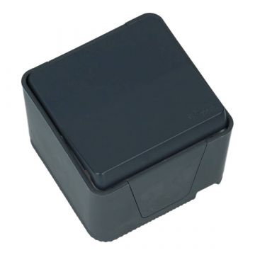 Schneider Electric Mureva IP55 2 polig schakelaar grijs