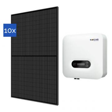 PV-pakket 4400 Wp - 10 panelen - 1-fase omvormer