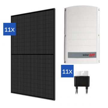 PV-pakket 4840 Wp - 11 panelen  - 11 optimizers - 3-fase omvormer