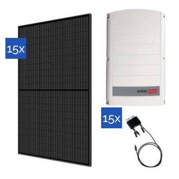 PV-pakket 6600 Wp - 15 panelen  - 15 optimizers - 3-fase omvormer
