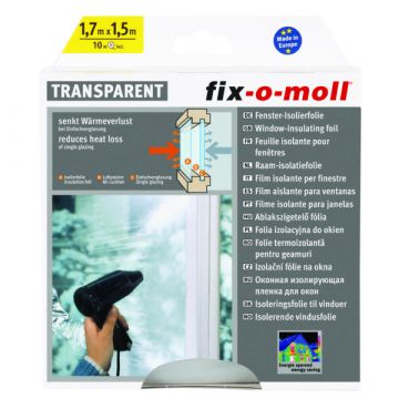 Fix-O-Moll - Raam-Isolatiefolie - 1,7 x 1,5m - Transparant