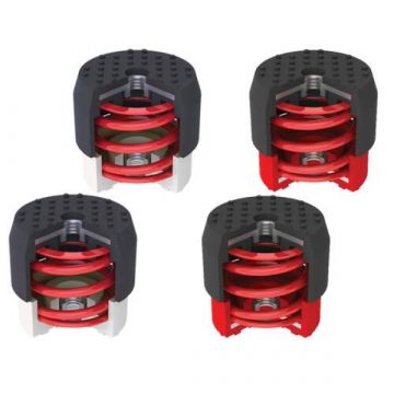 Soleco trillingsdemperset rood 70-120kg M8  (2x Wit + 2x Rood)