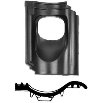 Ubbink doorvoerpan Ø131mm 1-pans 25-45° kunststof