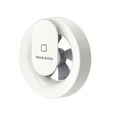 Vooraanzicht van de Vent-Axia Svara slimme badkamerventilator