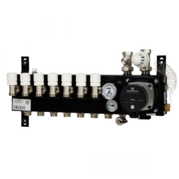 VTE SLIM verdeler vloerverwarming 7-groeps Grundfos pomp