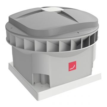 Vooraanzicht van de Zehnder ComfoRoof MX Automatic 210 dakventilator