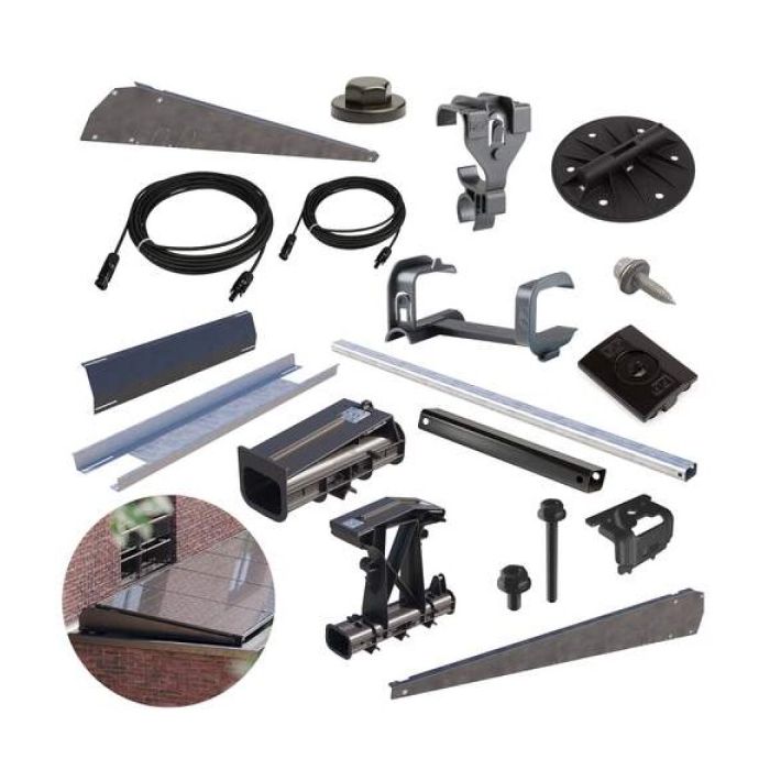 Esdec Flatfix Fusion montagepakket 6 panelen - plat dak - 3x2 portrait