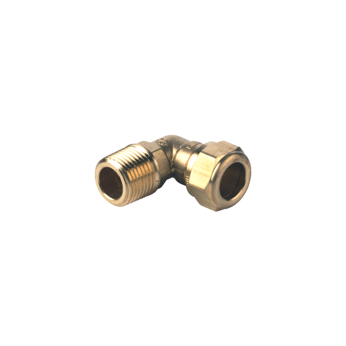 VSH vernikkeld knel haaks puntstuk 1/2"x15mm buitendraadxknel