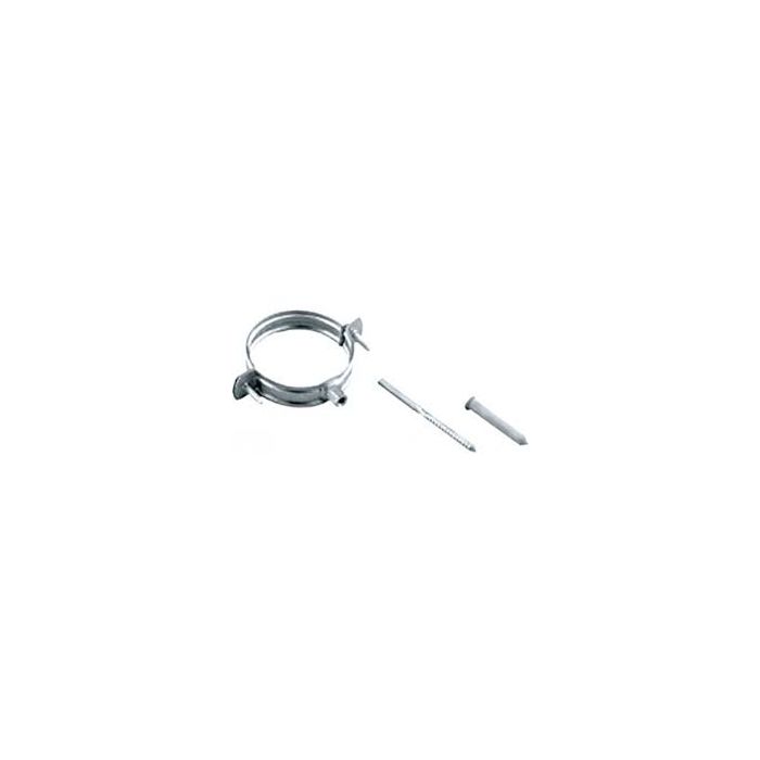 Burgerhout muurbeugel Ø80mm met bout M8 x 80 en plug - aluminium