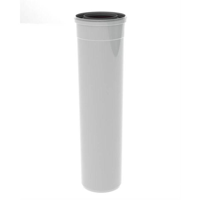 Burgerhout TwinSafe rookgaspijp 60/100mm concentrisch PP - 1000mm - wit