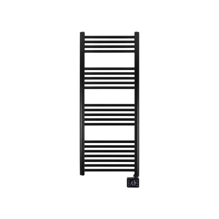 Vooraanzicht van de Eurom Sani badkamerradiator 1000 Wifi - zwart