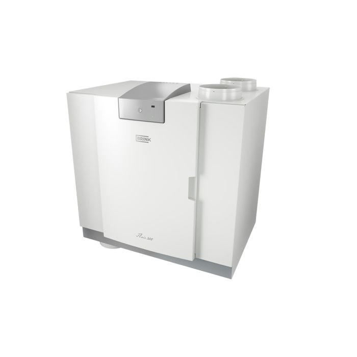 Vooraanzicht van de Brink Flair Plus 300 WTW 2b/2o links - 300m³/h