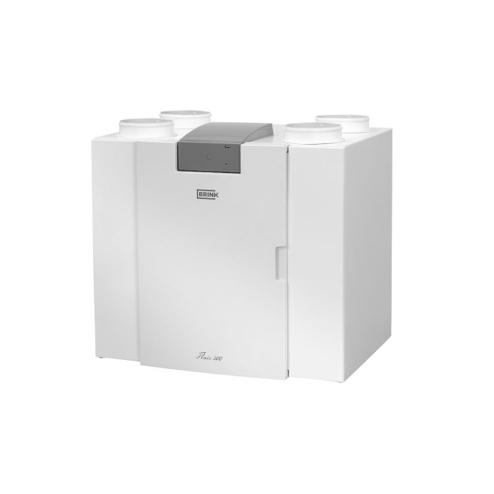 Vooraanzicht van de Brink Flair 300 Plus WTW 4/0b links - 300m³/h