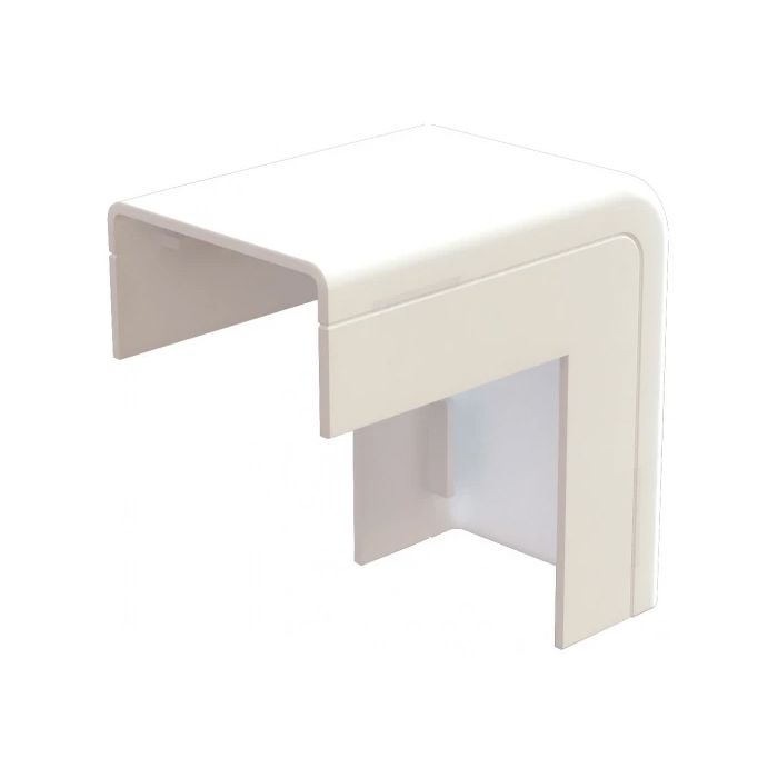 Canalit Buitenbocht met bodemstuk 25x13mm wit - 2 stuks