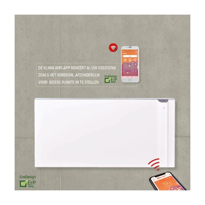 DRL E-Comfort Klima elektrische radiator met WiFi 1000W 504x790 mm