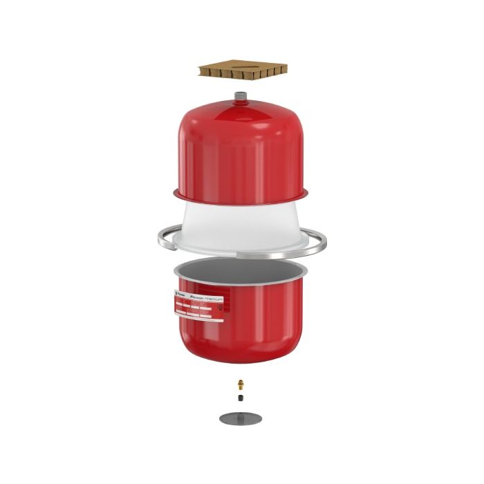 Flamco 18 liter expansievat rood