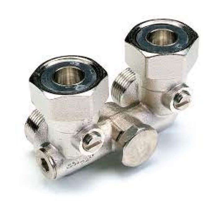 Comap H-onderblok recht 1-pijps 3/4" x M22 afsluitbaar