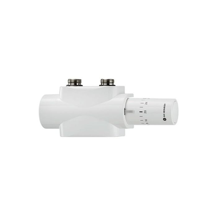 Heimeier Multilux onderblokset met Halo thermostaatknop - 2-pijps - wit