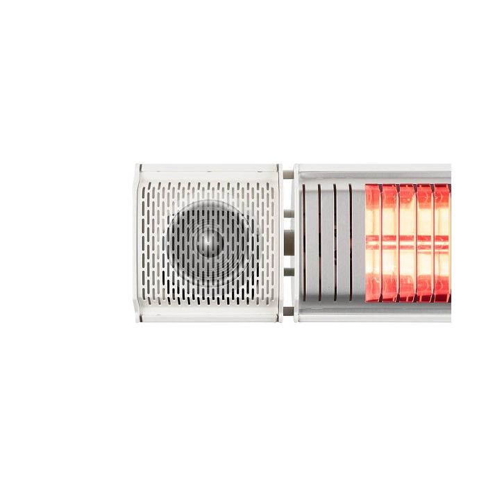 Ingebouwde speakers van de Eurom Heat and Beat Wit terrasverwarmer - 2000W