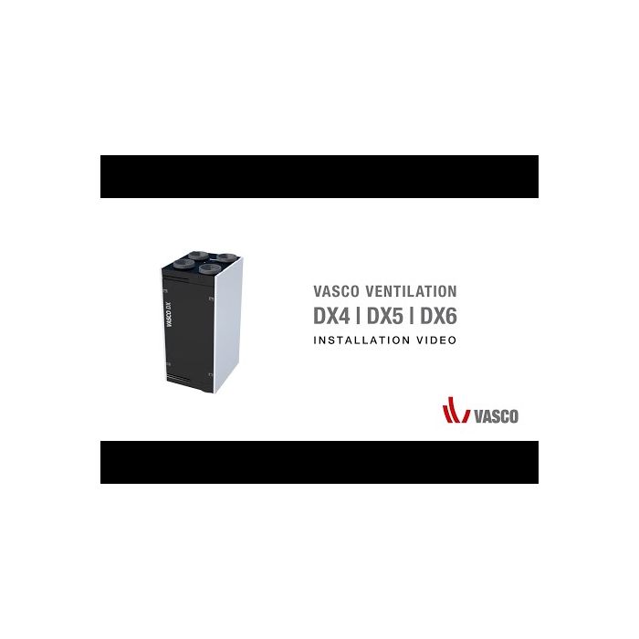 Vasco WTW unit DX4 met RF-schakelaar 400m³/h
