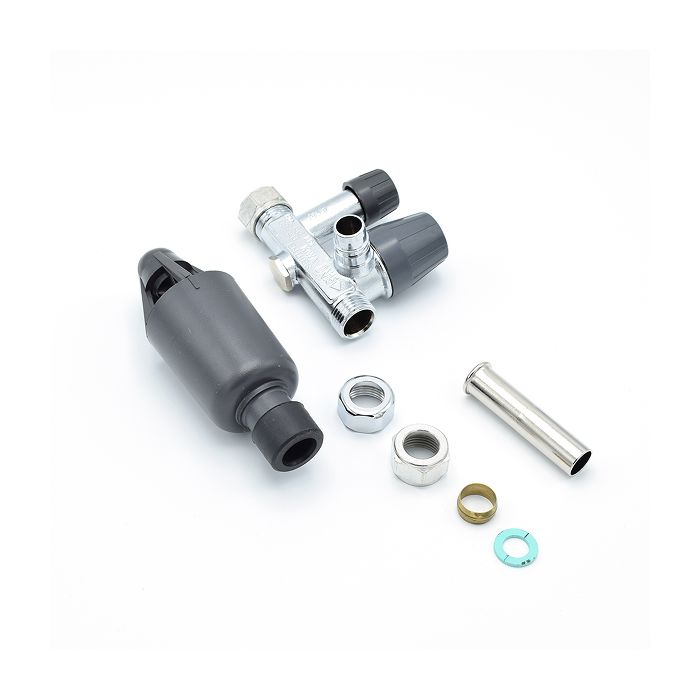Alle onderdelen van de Itho Daalderop inlaatcombinatie 8 bar - 1/2" x 15 mm