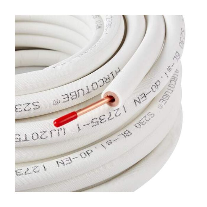 Aircotube koelleiding geïsoleerd 1/4" x 1/2" - rol 30 meter