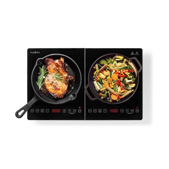 Nedis inductiekookplaat - 2 kookzones - 3500 W