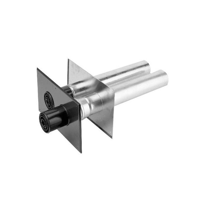 Burgerhout geveldoorvoer 80/80 mm aluminium zwart - 600mm