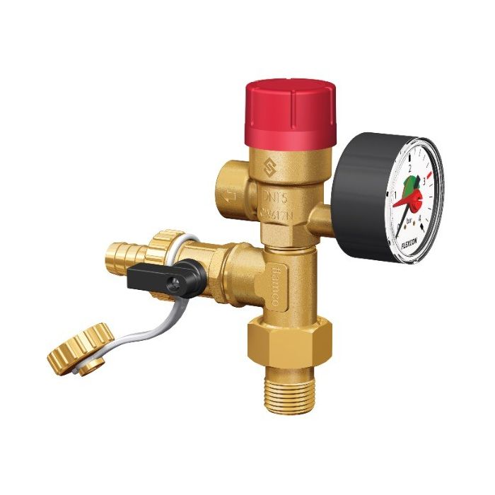Flamco Prescofiller vulcombinatie 1/2" met manometer