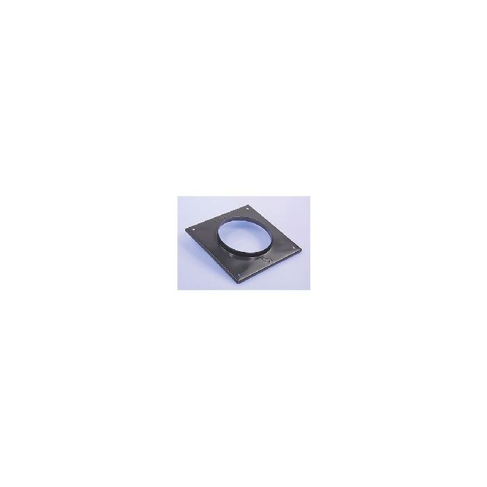 Burgerhout Aluminium muurplaat 125 mm zwart