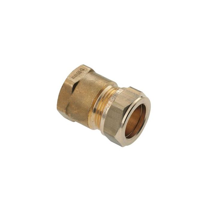 Knel schroefbus 1/2" x 15mm binnen x knel