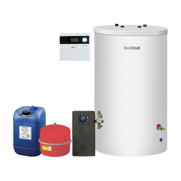 Nefit SolarLine 120 zonneboiler + 2 op dak verticale zonnecollectoren