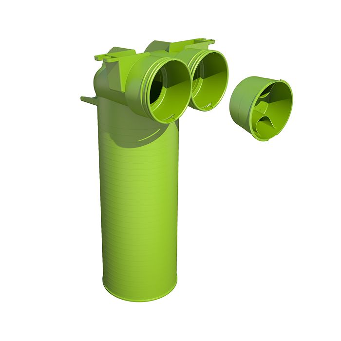 Ubbink Air Excellent AE48c ventieladapter 90° - met afdekkap