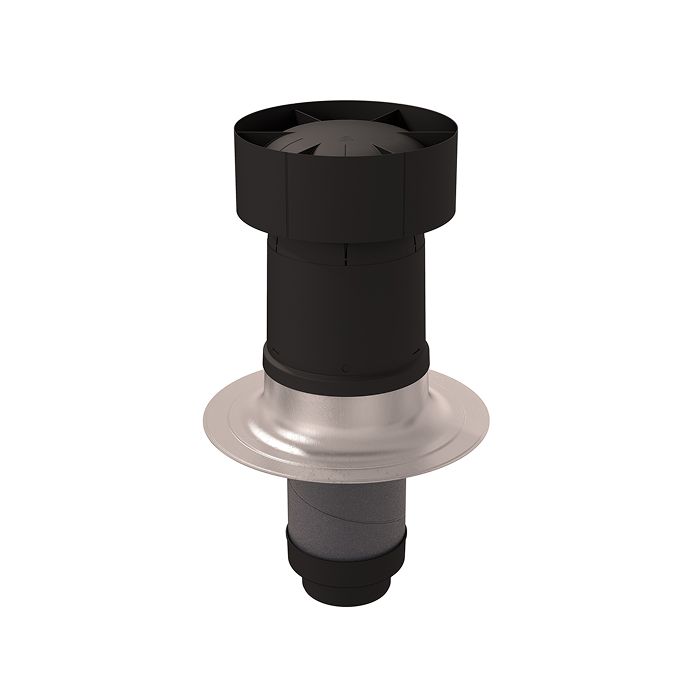 Ubbink Ventus geïsoleerde dakdoorvoer Ø150/160 0° - zwart