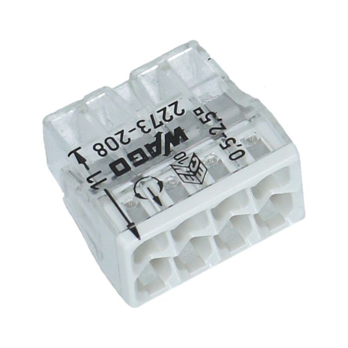 Wago lasklem 8 voudig 0.5-2.5mm² massief lichtgrijs
