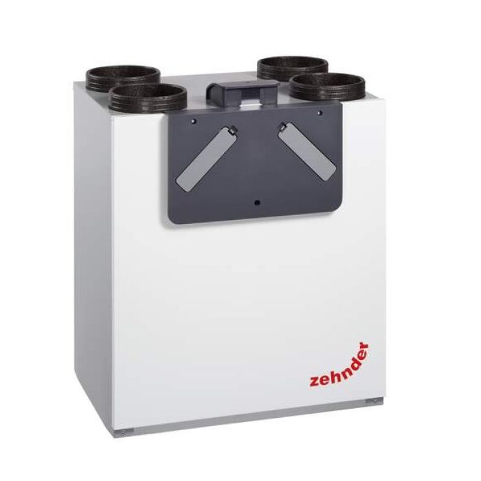 Vooraanzicht van de Zehnder WTW ComfoAir E300 Rechts - Met voorverwarmer - Perilex
