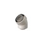 Ubbink Bocht 45° concentrisch - Ø60/100 - Pptl/ks - Wit