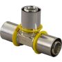 Uponor MLC-G T-stuk 20x20x20 messing gas