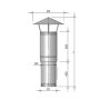 Burgerhout Ventilatie Dakdoorv + Kap 400 Zwart