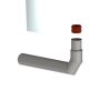 Burgerhout Steunbocht Rvs 80-60 87° Fixed-flex