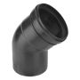 Burgerhout Twinline Air PP luchttoevoer bocht - 45° 80mm