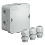 Attema kabeldoos met deksel IP65 inclusief 3 wartels