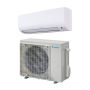 Vooraanzicht van het binnen- en buitendeel van de Daikin Comfora split unit airco 3,5kW
